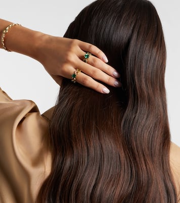 Ring Catena Petite aus 18kt Gelbgold mit Smaragden | Nadine Aysoy