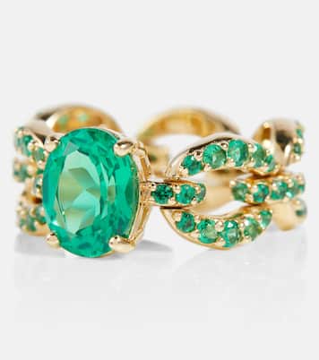 Bague Catena Petite or 18 ct et émeraudes | Nadine Aysoy