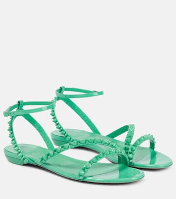 Sandales Mafaldina Spikes en cuir verni à clous | Christian Louboutin