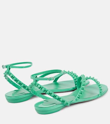 Sandales Mafaldina Spikes en cuir verni à clous | Christian Louboutin