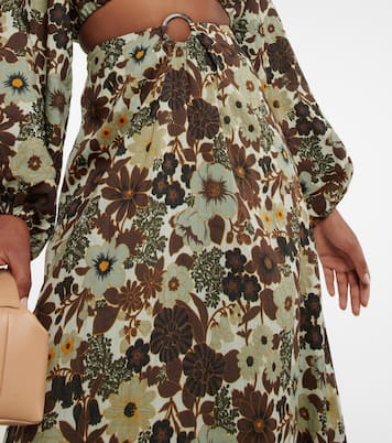 Constantine floral ramie maxi skirt | SIR