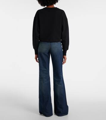 Sudadera de punto fino de algodón con logo | Balmain