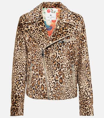Leopard-print biker jacket | Etro