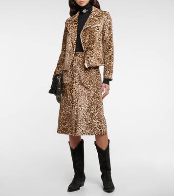 Leopard-print biker jacket | Etro
