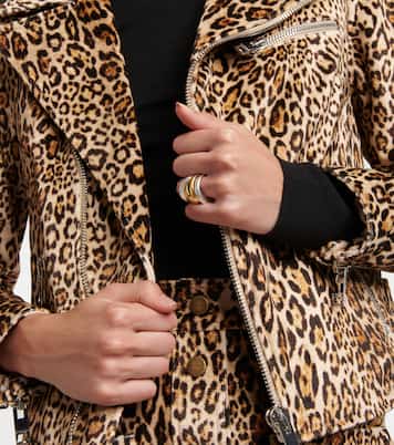 Leopard-print biker jacket | Etro