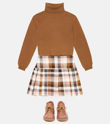 Checked cotton-blend skirt | Il Gufo