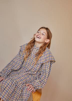 Robe Berenice en coton à carreaux | The New Society