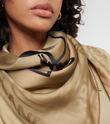 Foulard imprimé en soie | Burberry