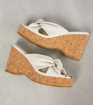 Sandalias Avenue de piel con cuña | Jimmy Choo