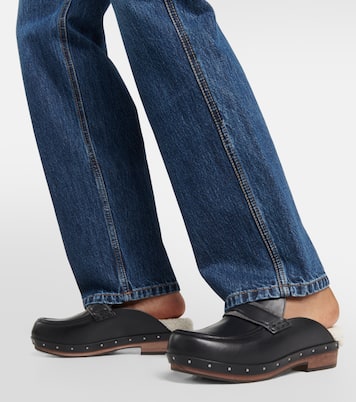 Jeans a gamba larga e vita media | Brunello Cucinelli