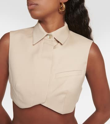 Top cropped Lacun in lana | Aya Muse
