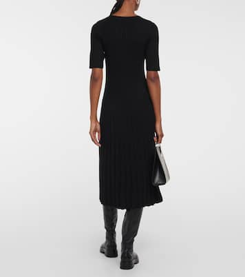 Abito midi in maglia a coste di lana | Joseph