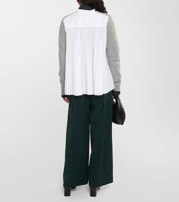 Cárdigan de algodón plisado | Sacai