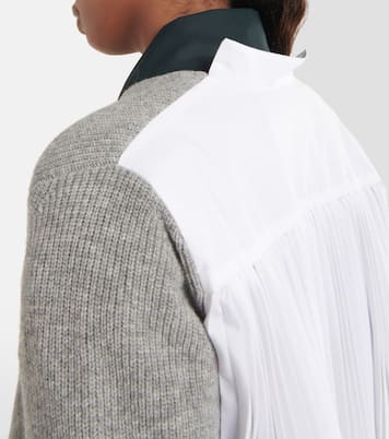 Cárdigan de algodón plisado | Sacai