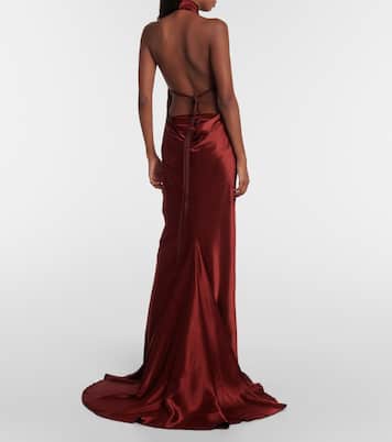 Halterneck satin gown  | Ann Demeulemeester