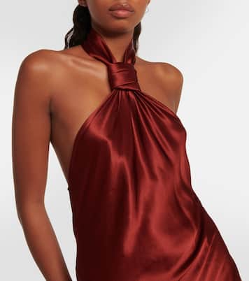 Halterneck satin gown  | Ann Demeulemeester