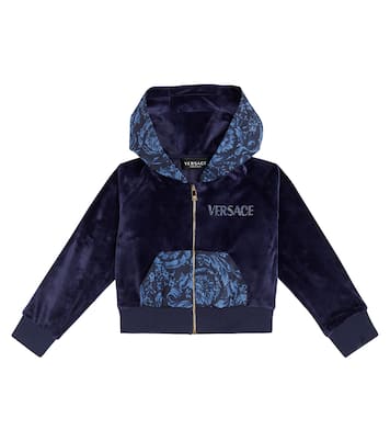 Sudadera Barocco de terciopelo adornada | Versace Kids