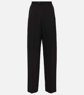 Pantaloni a gamba larga in lana | Balenciaga