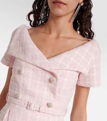 Checked bouclé minidress | Self-Portrait