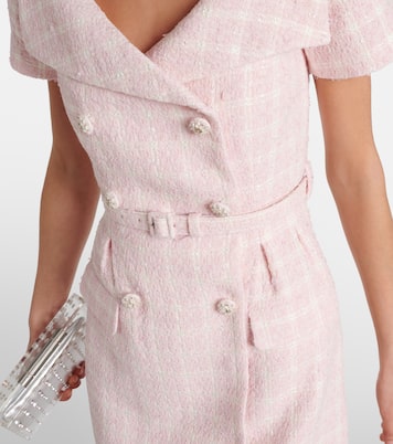 Checked bouclé minidress | Self-Portrait