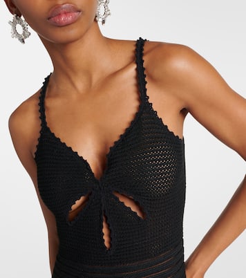Abito midi in crochet | Self-Portrait
