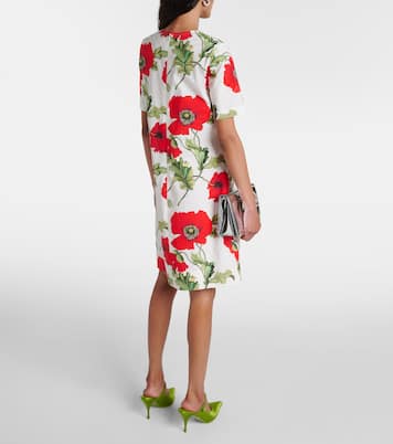 Miniabito in misto cotone con stampa | Oscar de la Renta