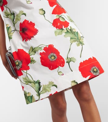 Miniabito in misto cotone con stampa | Oscar de la Renta