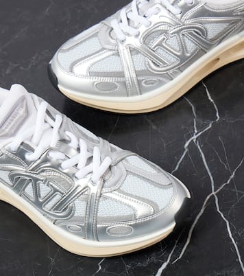 VLogo Easyjog leather-trimmed sneakers | Valentino Garavani