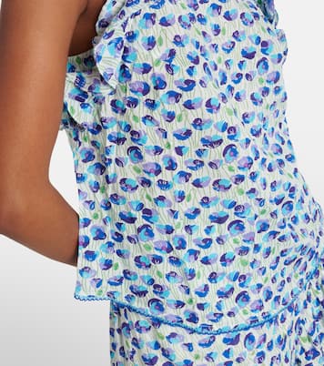 Alida printed ruffled top | Poupette St Barth