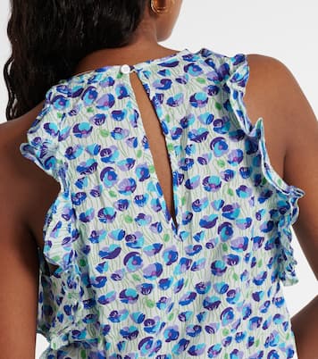 Alida printed ruffled top | Poupette St Barth