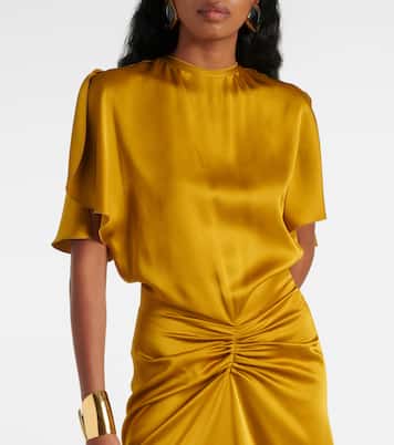 Robe longue en satin | Victoria Beckham