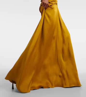 Robe longue en satin | Victoria Beckham