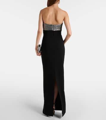Lumi floral-appliqué gown | Rebecca Vallance