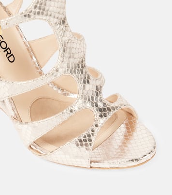 Sandali Cage in pelle stampata | Tom Ford