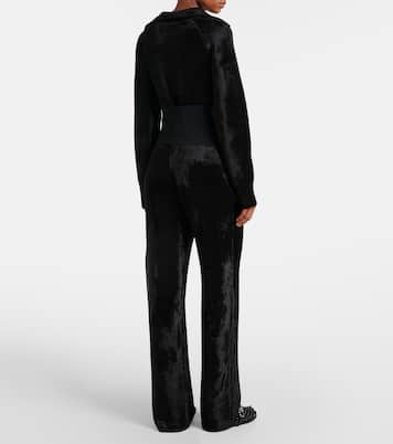 Pantaloni regular in velluto | Alaïa