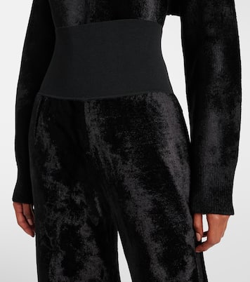 Pantaloni regular in velluto | Alaïa