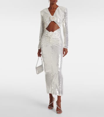 Abito lungo con cut-out e paillettes | The New Arrivals Ilkyaz Ozel