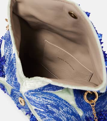 Clutch in velluto con perline | Dries Van Noten