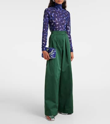 Clutch in velluto con perline | Dries Van Noten