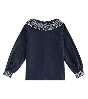 Embroidered denim shirt | Tartine et Chocolat