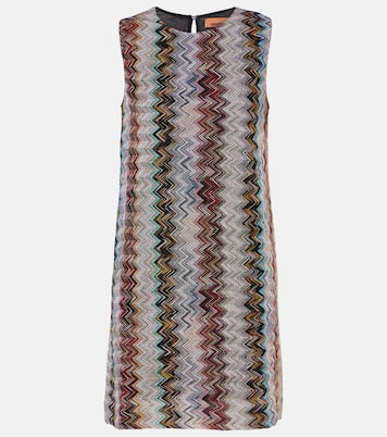 Vestido corto de lamé en zigzag | Missoni
