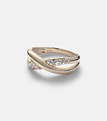 Glitterati Kiss 14kt gold ring with diamonds | Stone and Strand