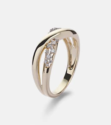 Glitterati Kiss 14kt gold ring with diamonds | Stone and Strand