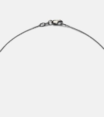 Collana Nut Pendant in oro bianco e argento sterling con diamanti neri | Ileana Makri