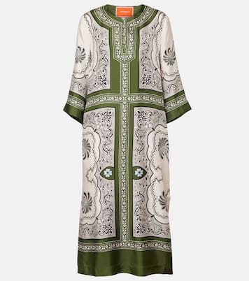 Bedruckter Kaftan aus Seiden-Twill | La DoubleJ