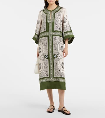 Bedruckter Kaftan aus Seiden-Twill | La DoubleJ