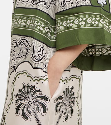 Bedruckter Kaftan aus Seiden-Twill | La DoubleJ