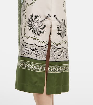 Bedruckter Kaftan aus Seiden-Twill | La DoubleJ