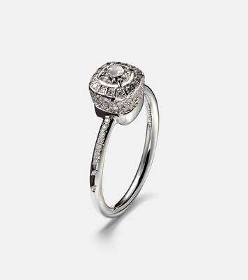 Nudo Petit 18kt white gold (750/1000) ring with diamonds | Pomellato
