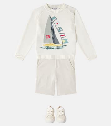 Shorts Calvin in misto cotone a righe | Bonpoint